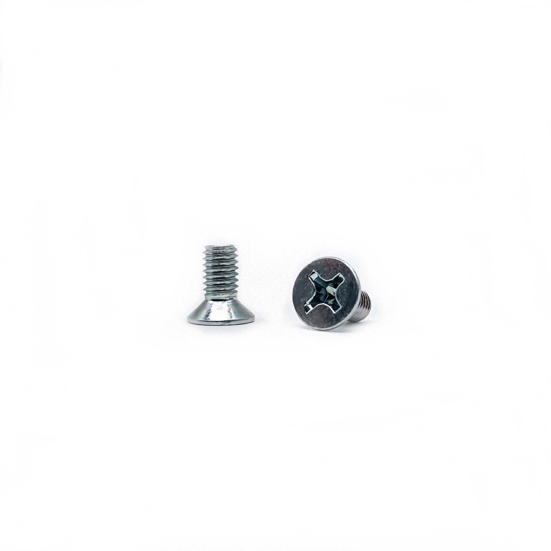 Cross recessed countersunk head screw GB819-85 M6 × 12-4.8-environmentally friendly color zinc.jpg