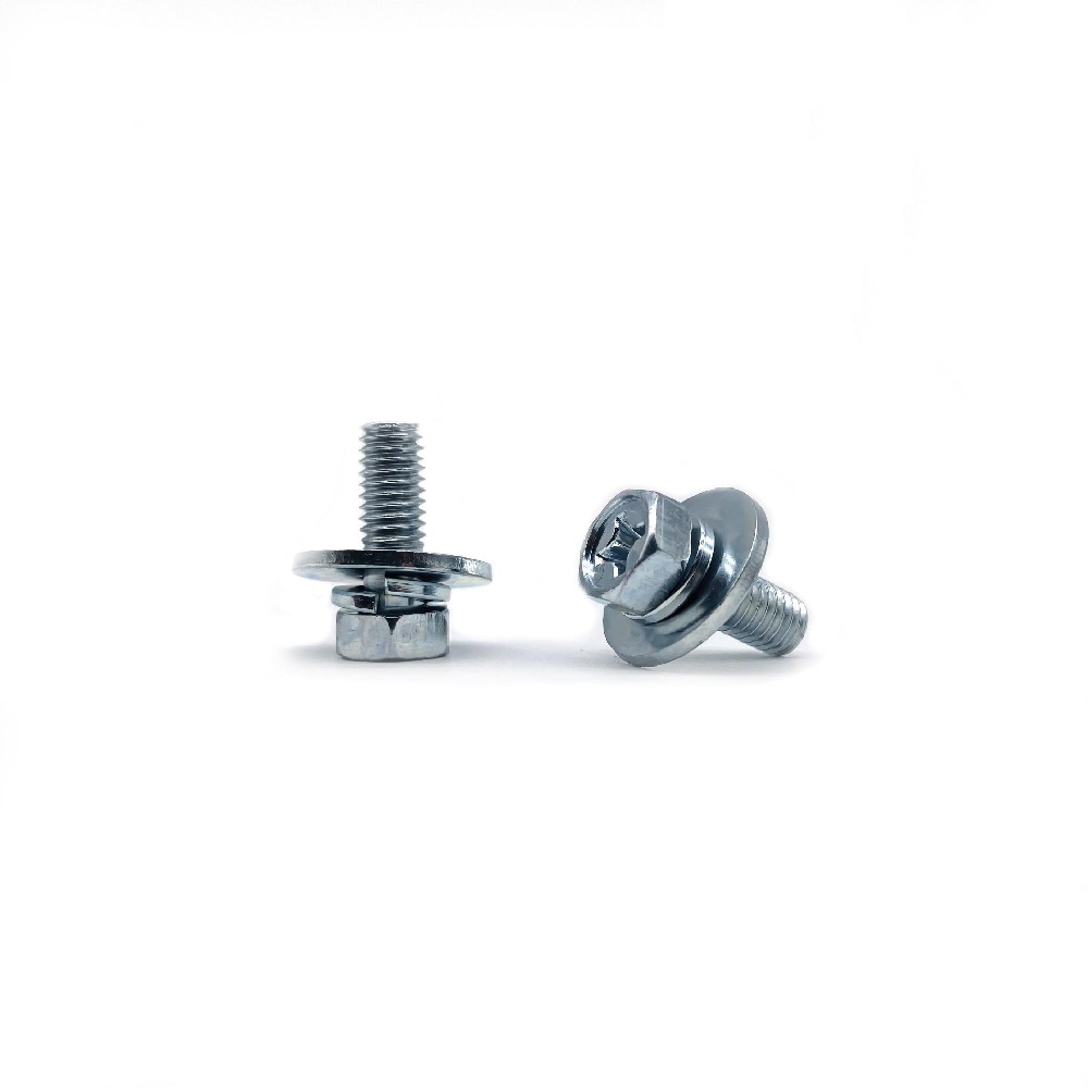 Hexagon head cross groove spring flat combination bolt QLZW3603.3-B-97 M6 × 16-5.8-environmental pro