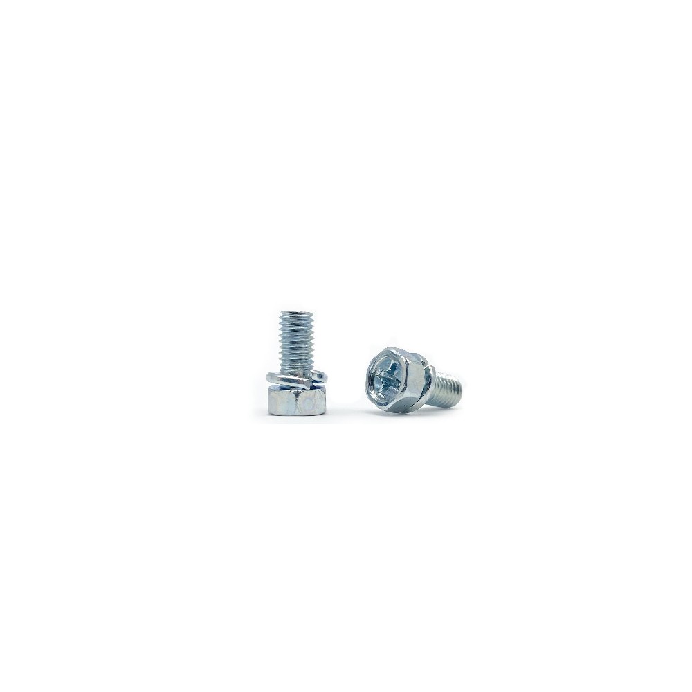 Hexagon head cross recessed spring pad combination bolt GB9074.12-88 M5 × 10-5.8-environmental prote