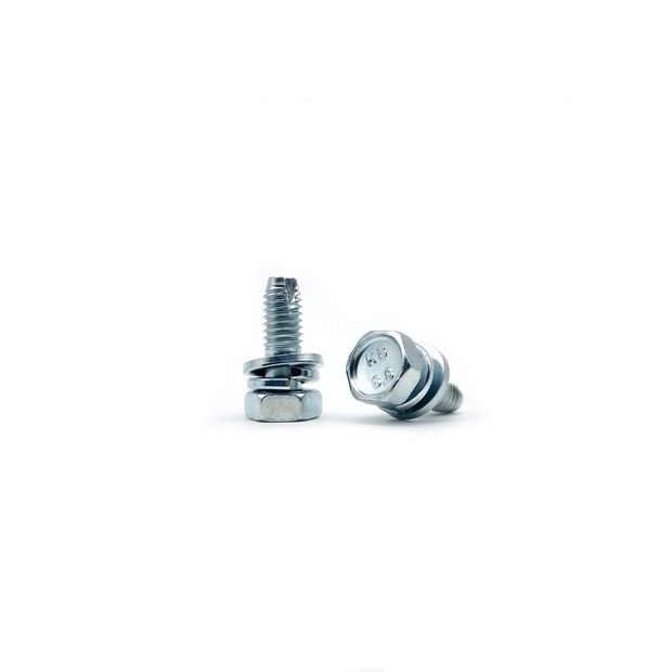 Hexagon head scraping paint spring flat combination bolt QJLZW37-2-91 M6 × 16-8.8-environmental prot