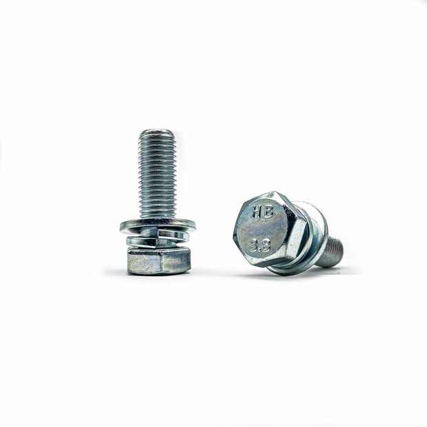 Hexagon head spring flat combination bolt GB9074.17-88 M10 × 1.25 × 30-8.8-environmental protection color zinc9.jpg