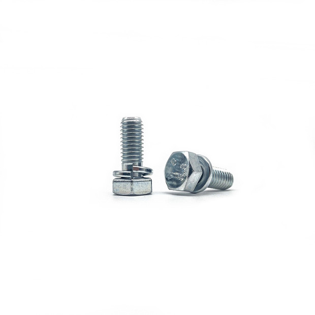 Hexagon head spring pad combination bolt GB9074.15-88 M8 × 20-8.8-environmental protection color zinc.jpg